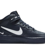 Nike Air Force 1 Mid  "Obsidian & White"