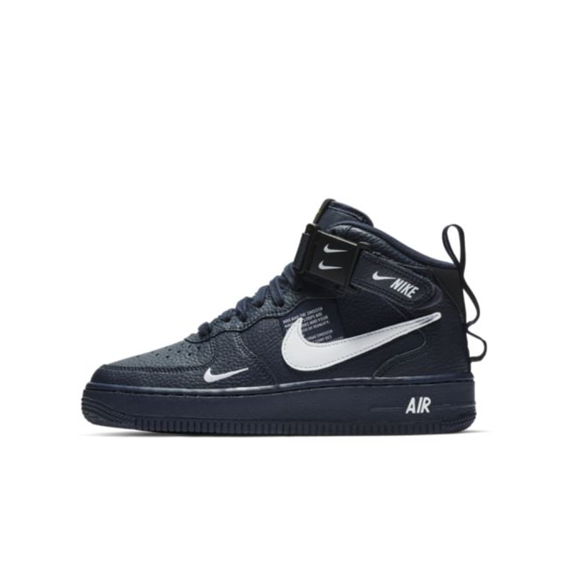 Nike Air Force 1 Mid  "Obsidian & White"