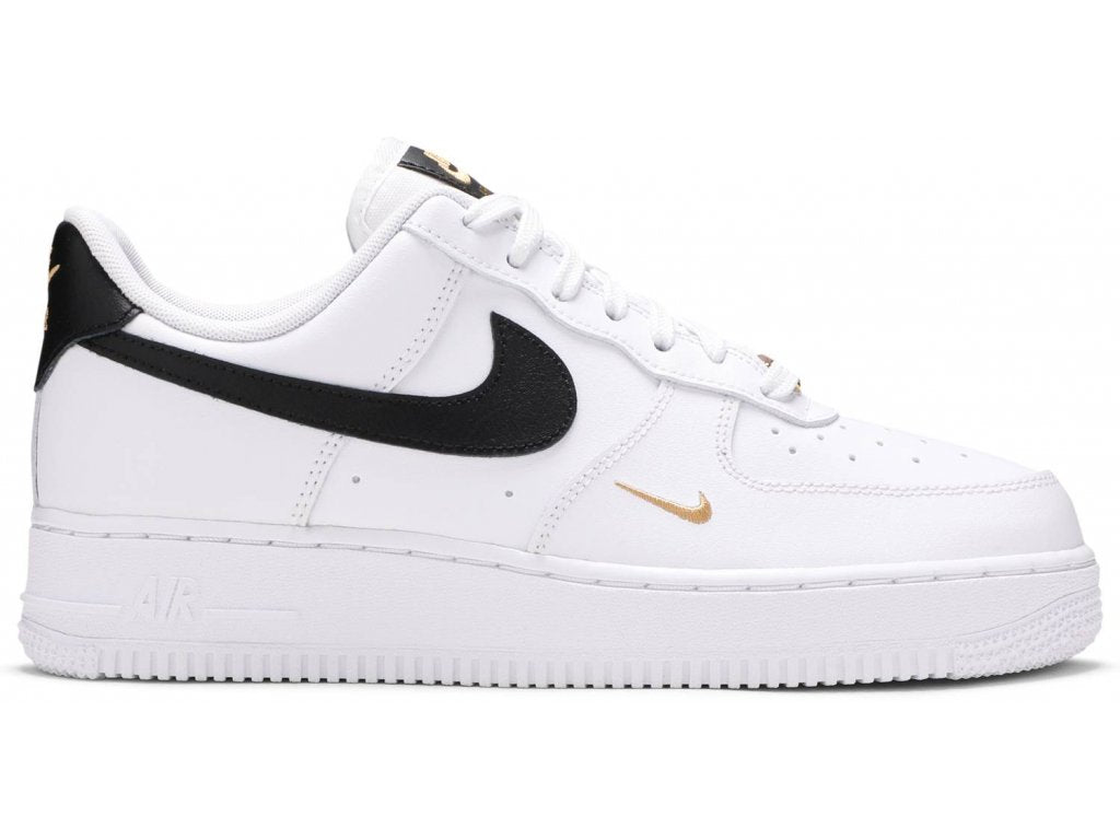 Air Force 1 Low '07 Essential White Black Gold Mini Swoosh